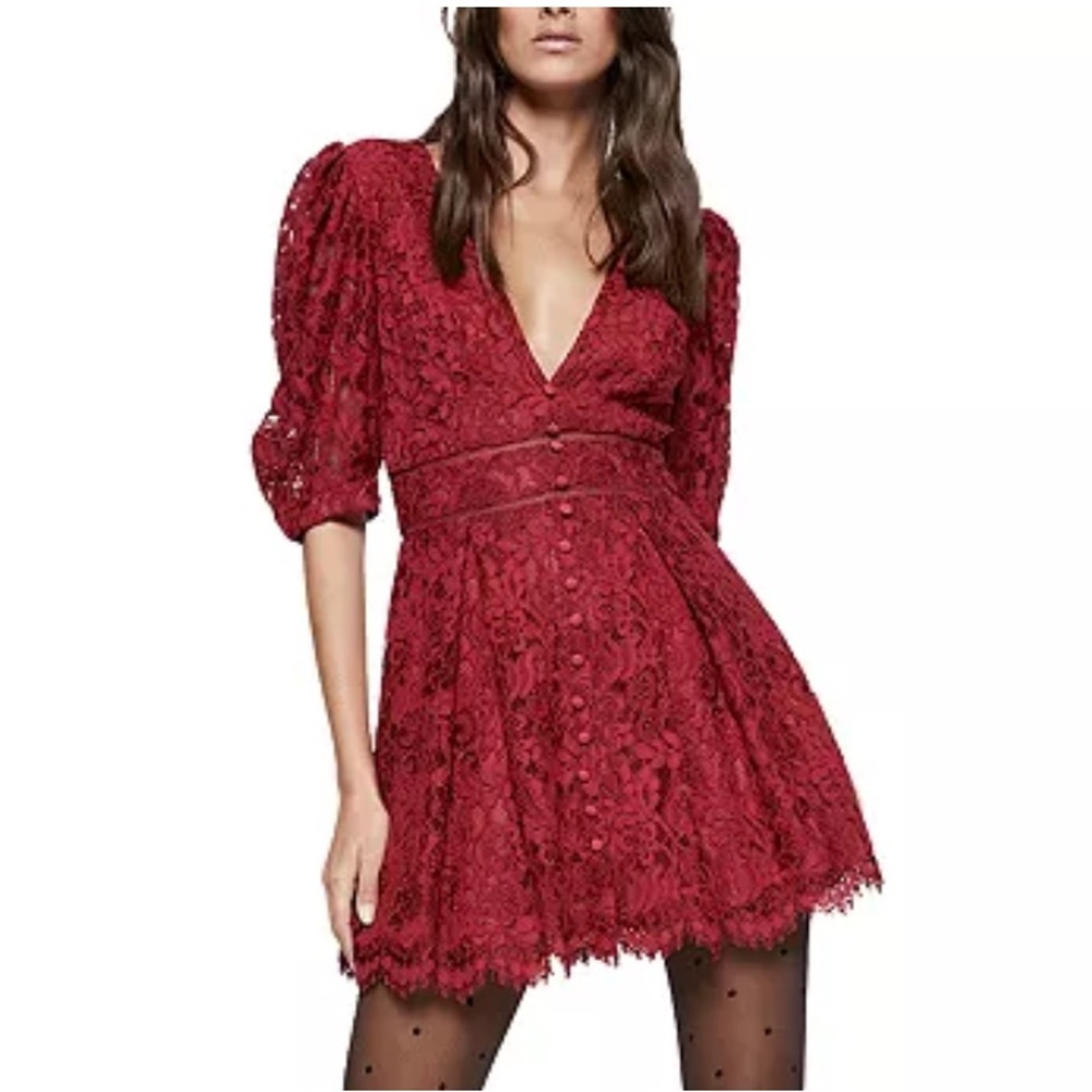 Bardot KIRA Red Lace Mini Dress ❤️NWT❤️IN STORES❤️